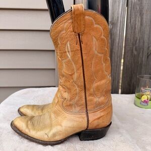 Vintage Tony Lama Cowboy Boots Size 10